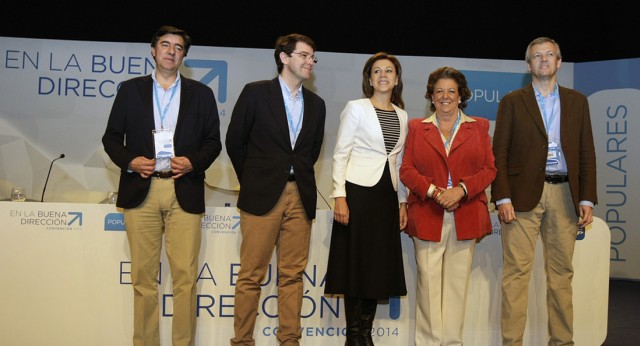 Bermudez de Castro, Mañueco, Cospedal y Rita Barberá en la Convención