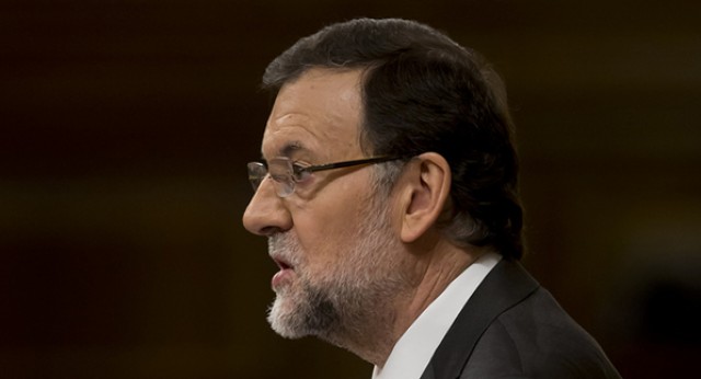 Mariano Rajoy exponiendo su discurso durante el Debate sobre el Estado de la Nación 