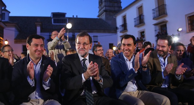 Mariano Rajoy durante el acto de Cabra (Córdoba)