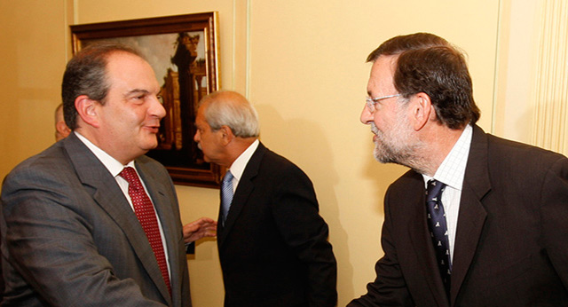 Mariano Rajoy se reúne con el primer ministro griego, Kostas Karamanlis