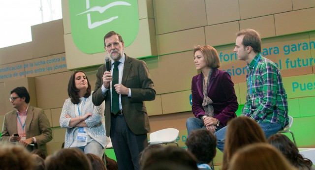 Mariano Rajoy durante su intervención en el encuentro con jóvenes de NNGG 