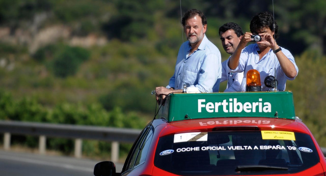 Rajoy con la vuelta ciclista