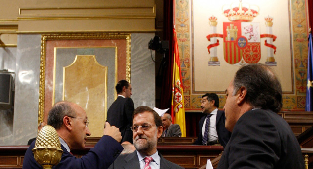 Mariano Rajoy durante la sesion de control al gobierno