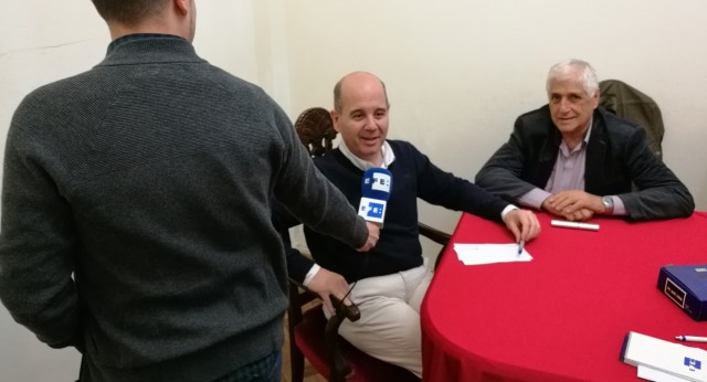 Ramón Moreno Bustos durante una entrevista en la sede del PP de España en Uruguay