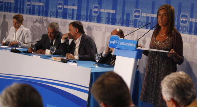 Ana Mato durante su intervención en la reunión de presidentes provinciales del PP