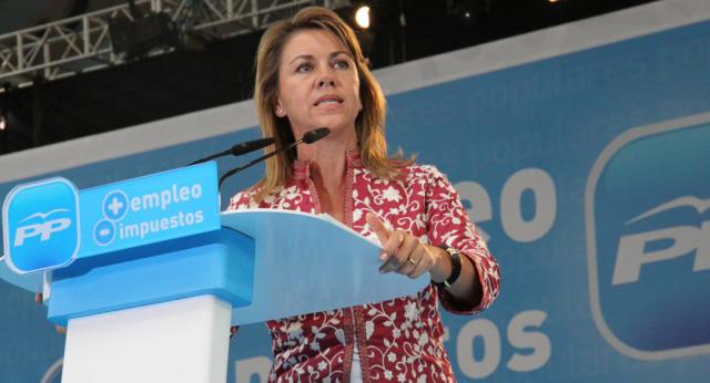 María Dolores de Cospedal durante su intervención en el acto de Dos Hermanas