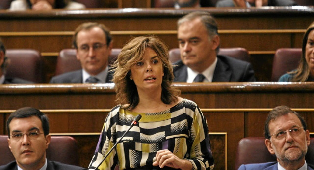 Soraya en la sesión de control al gobierno