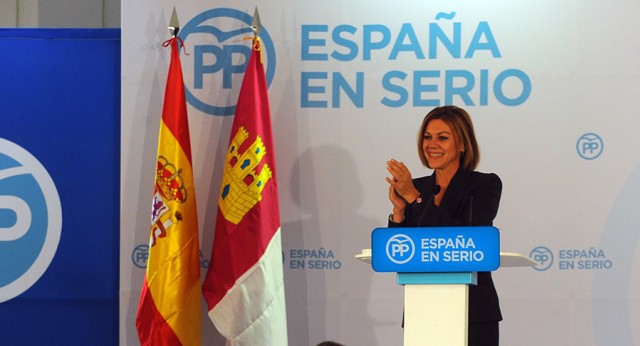 La secretaria general del PP, María Dolores de Cospedal