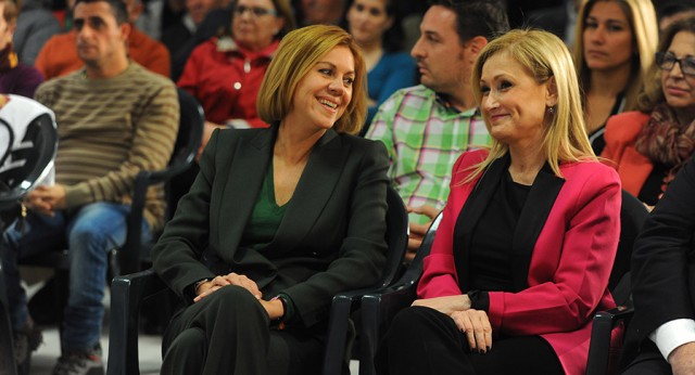 María Dolores de Cospedal y Cristina Cifuentes en un acto en Seseña