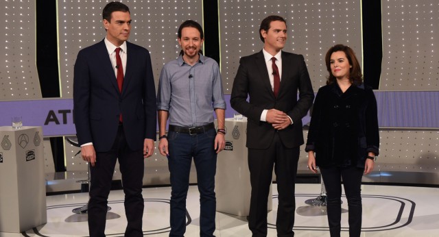 Soraya Sáez de Santamaría participa en el Debate a 4 organizado por Antena 3