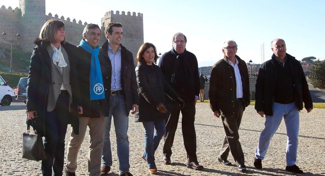 Pablo Casado y Soraya Sáenz de Santamaría visitan Ávila