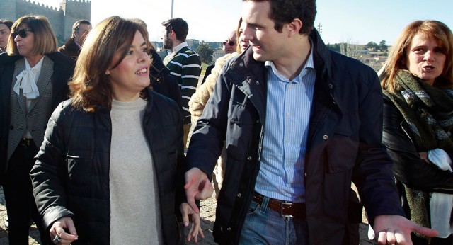 Pablo Casado y Soraya Sáenz de Santamaría visitan Ávila