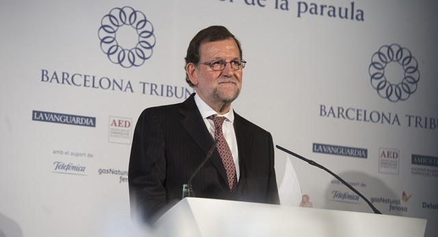 Mariano Rajoy interviene en un acto organizado por Barcelona Tribuna