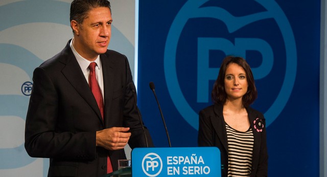 Xavier García Albiol y Andrea Levy en rueda de prensa