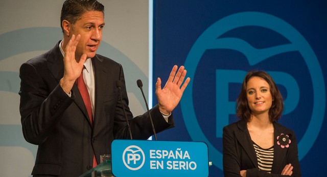 Xavier García Albiol y Andrea Levy en rueda de prensa