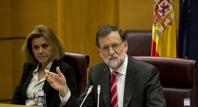 Mariano Rajoy preside la reunión del Grupo Popular en el Senado