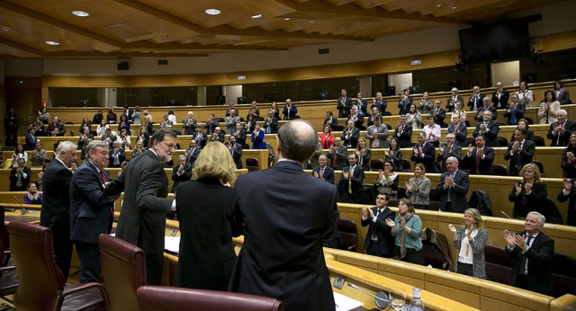 Mariano Rajoy preside la reunión del Grupo Popular en el Senado