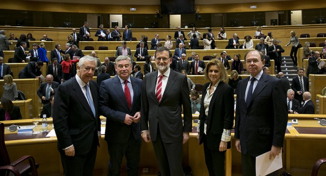 Mariano Rajoy preside la reunión del Grupo Popular en el Senado