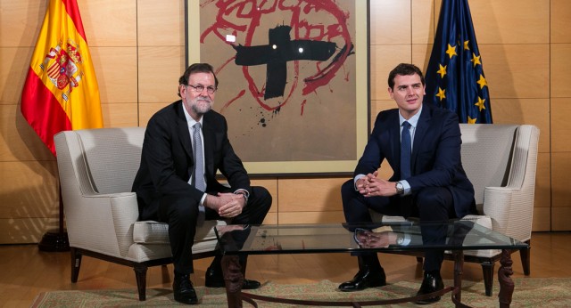 Mariano Rajoy se reúne con Albert Rivera en el Congreso