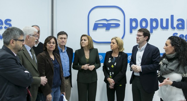María Dolores Cospedal preside un acto con alcaldes del PP de la provincia de Segovia