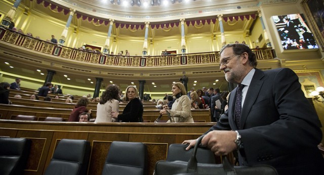 Mariano Rajoy durante el segundo debate de la sesión de investidura