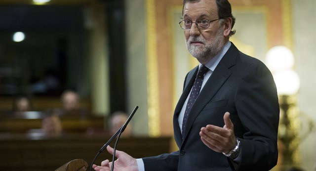 Mariano Rajoy durante el segundo debate de la sesión de investidura