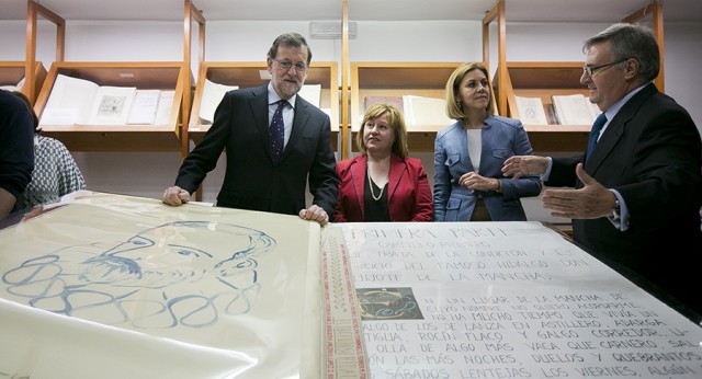 Mariano Rajoy visita el Museo Centro Cervantino de El Toboso con María Dolores de Cospedal 