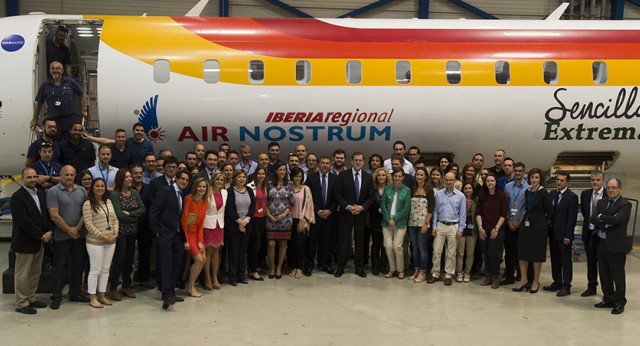 Mariano Rajoy visita las instalaciones de Air Nostrum