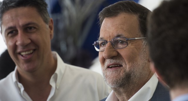 Mariano Rajoy y Xavier García Albiol en la presentación del programa electoral en Barcelona