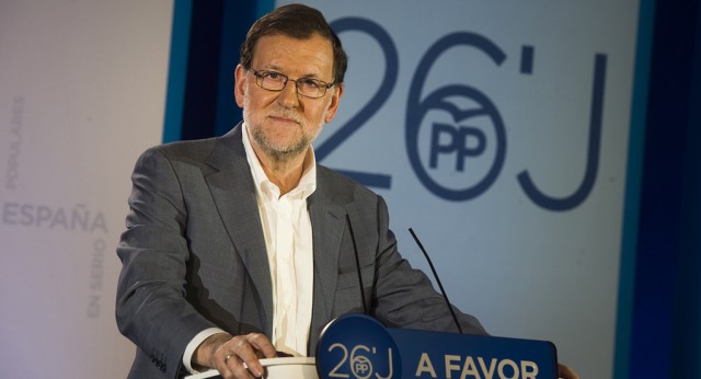 Mariano Rajoy en la presentación del programa electoral en Barcelona