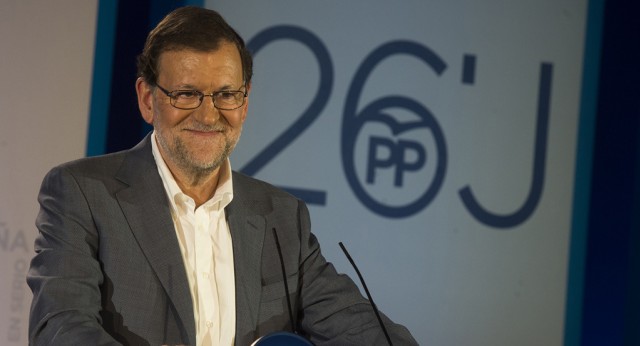 Mariano Rajoy en la presentación del programa electoral en Barcelona