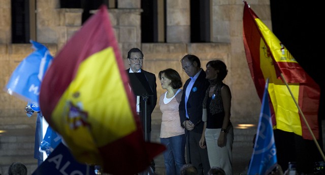 Mariano Rajoy en el acto de inicio de campaña