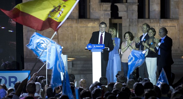 Mariano Rajoy en el acto de inicio de campaña