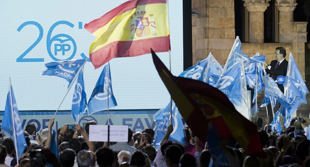 Mariano Rajoy en el acto de inicio de campaña