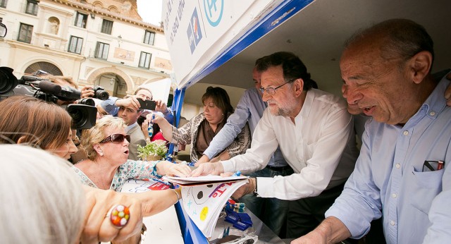 Mariano Rajoy pasea por Tudela