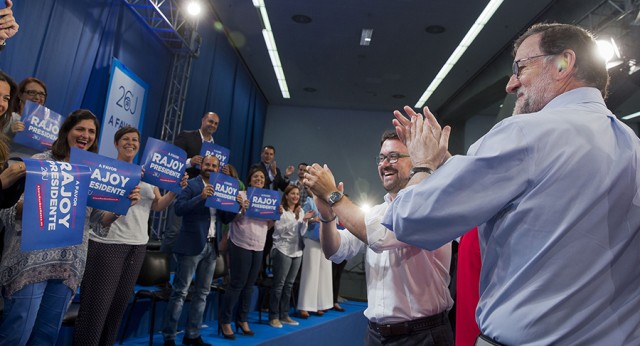 Mariano Rajoy interviene en un acto del PP en Tenerife