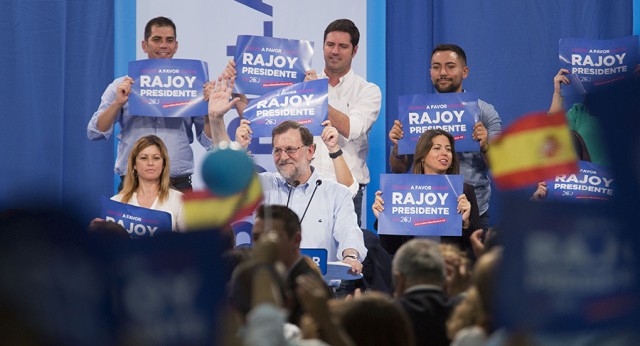 Mariano Rajoy interviene en un acto del PP en Tenerife