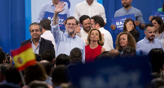 Mariano Rajoy interviene en un acto del PP en Tenerife