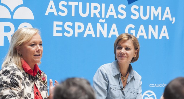 María Dolores de Cospedal interviene en un acto en Gijón