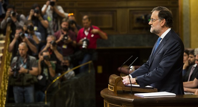 Mariano Rajoy durante la sesión de investidura 