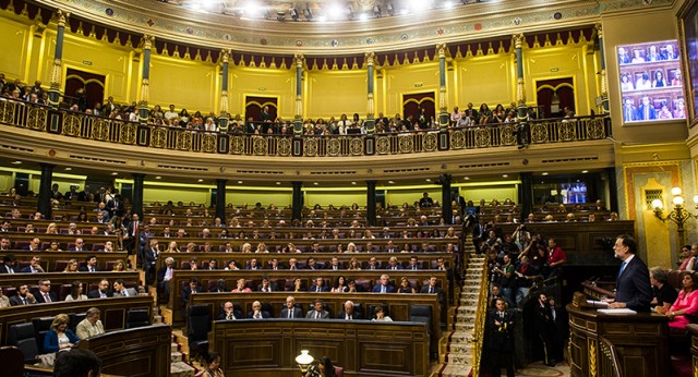 Mariano Rajoy durante la sesión de investidura 