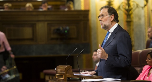 Mariano Rajoy durante la sesión de investidura 