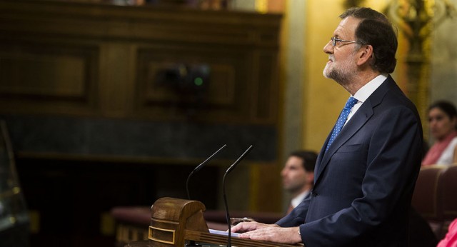 Mariano Rajoy durante la sesión de investidura 