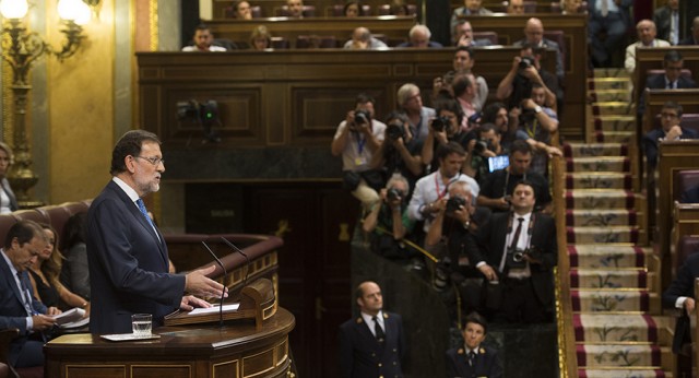 Mariano Rajoy durante la sesión de investidura