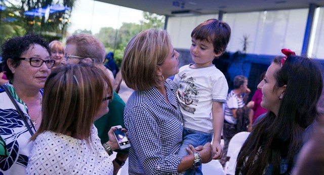 Mª Dolores de Cospedal interviene en un acto con mujeres de la comarca de Caldas de Reis