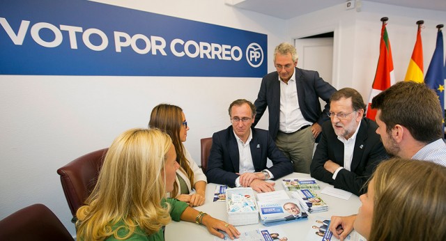 Mariano Rajoy participa en un acto de campaña en Bilbao