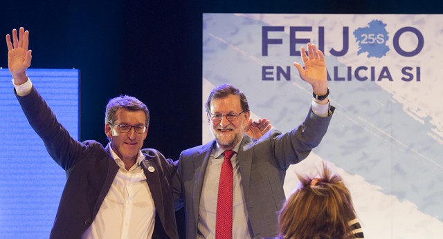 Mariano Rajoy clausura el acto de cierre de campaña en Vigo