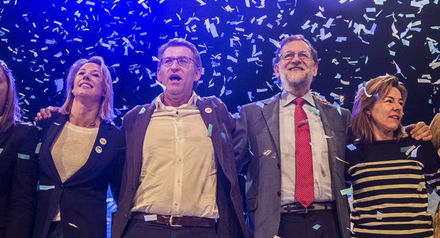 Mariano Rajoy clausura el acto de cierre de campaña en Vigo