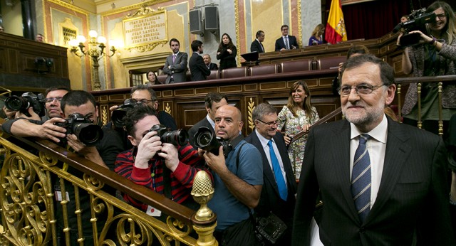 Mariano Rajoy a su llegada a la Sesión de Investidura