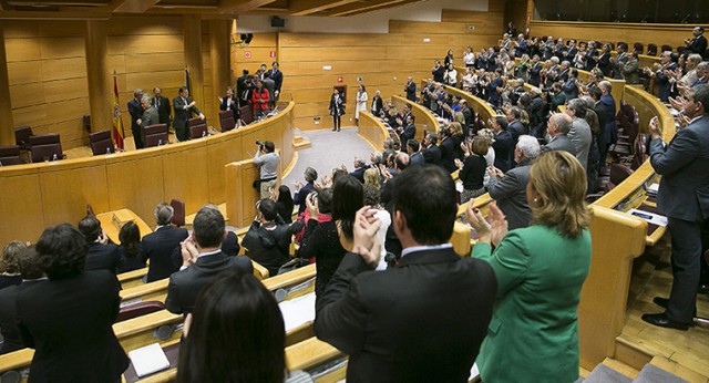 Mariano Rajoy preside la reunión del GPP en el Senado